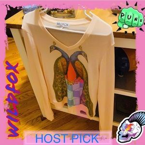 💚💜BNWOT💜💚WILDFOX PEACOCK SWEATER S💚💜SOFT💜💚